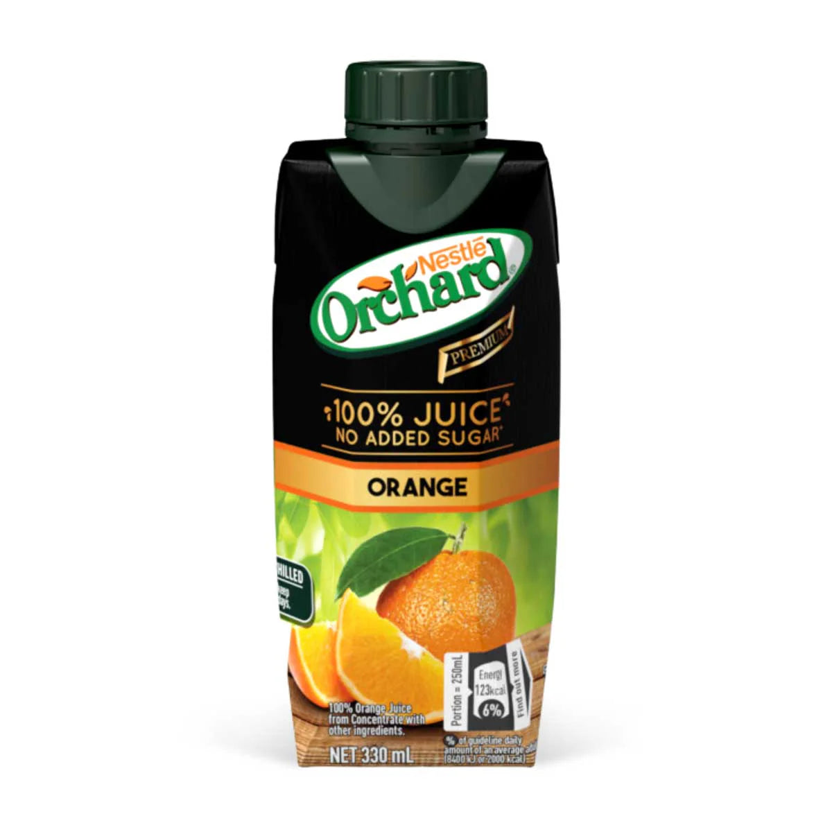 Orchard Premium 100%Orange Juices No Sugar Added, 330ml (3 Pack)